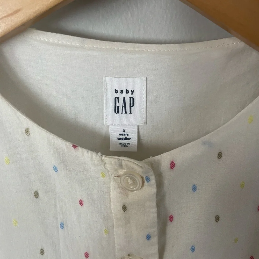Baby Gap Woven Ivory Frost Shirt Size 3